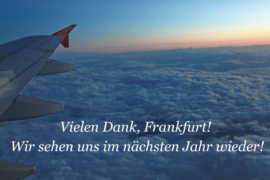 Rückflug - Buchmesse Frankfurt