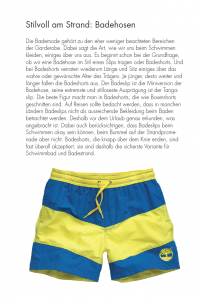 Stilvoll in der Freizeit: Badehosen (Auszug aus der Gentleman Agenda 2016)