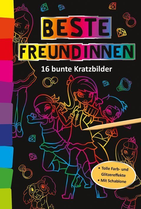 Kunterbunte Kratzbilder - Beste Freundinnen