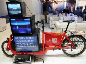 Film-Fahrrad am Bremen-Stand