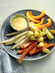 Dämpfgemüse mit Orangen-Dip Dämpfgemüse mit Orangen-Dip