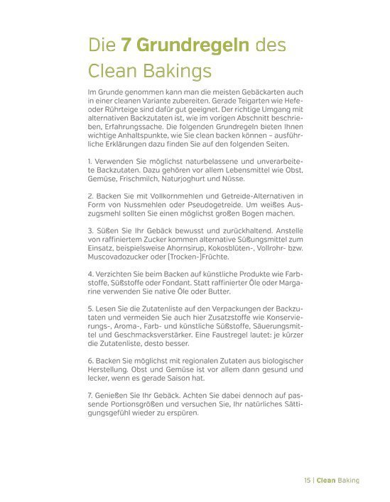 Clean Baking - Natürlich Backen