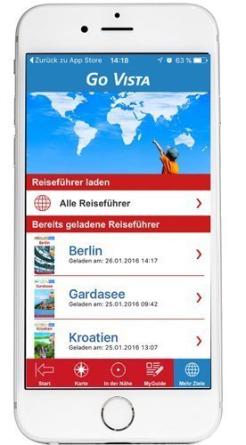 iOs Vista Point Travel App - Go Vista Reiseführer