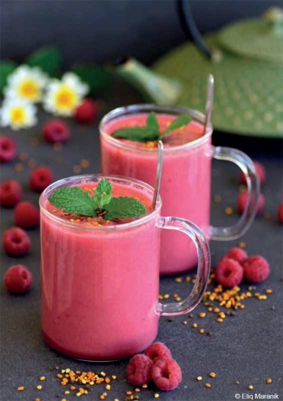 Rezept-Tipp der Woche: Wärmender Himbeer-Kamillen-Smoothie
