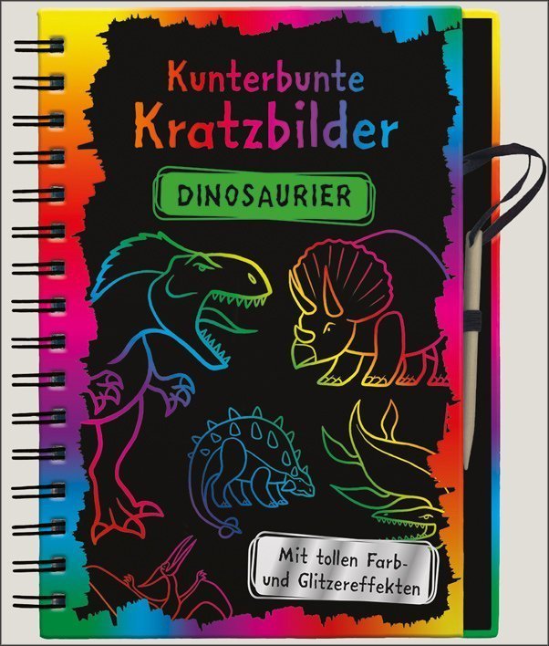 Kunterbunte Kratzbilder - Dinosaurier