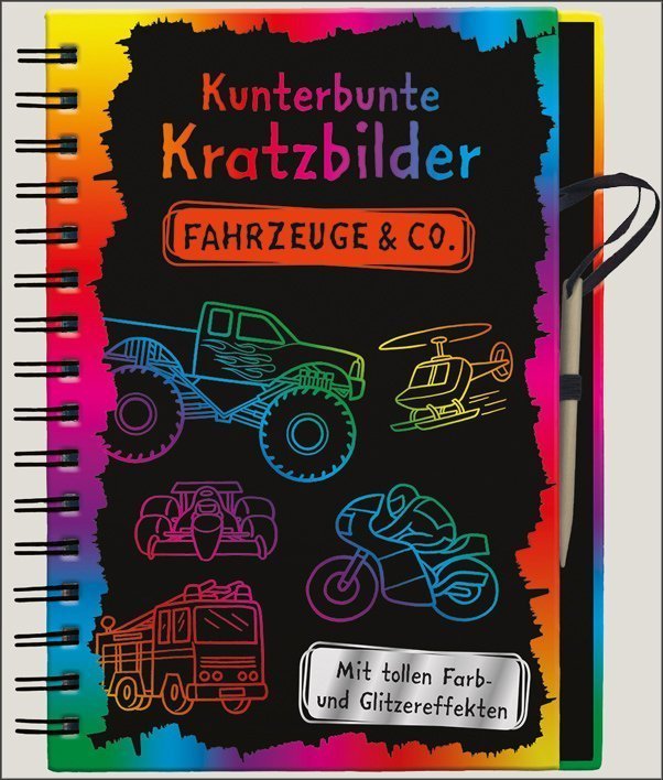 Kunterbunte Kratzbilder - Fahrzeuge & Co.