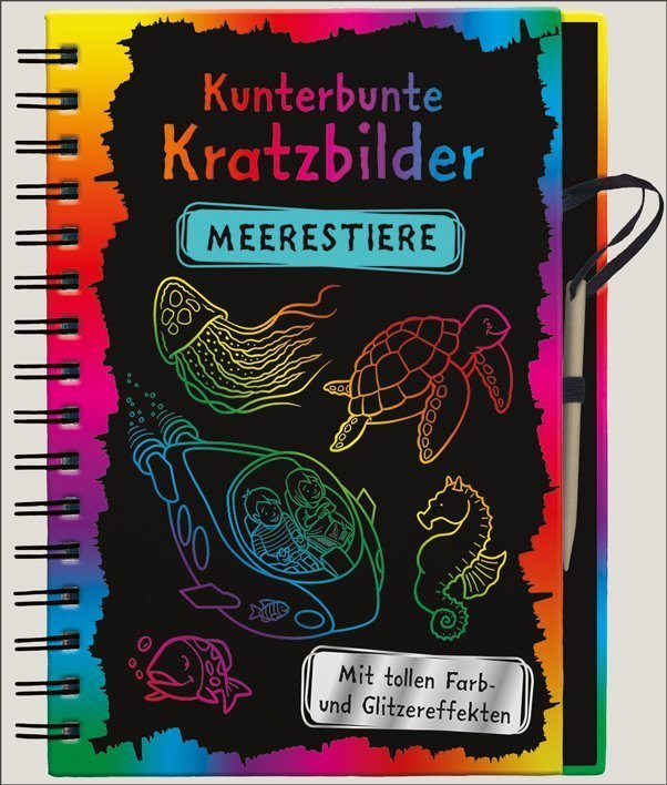 Kunterbunte Kratzbilder - Meerestiere