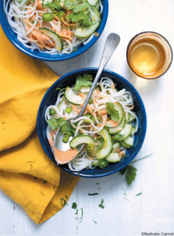Rezept-Tipp der Woche: Reisnudeln mit Thaisoße und Gurke