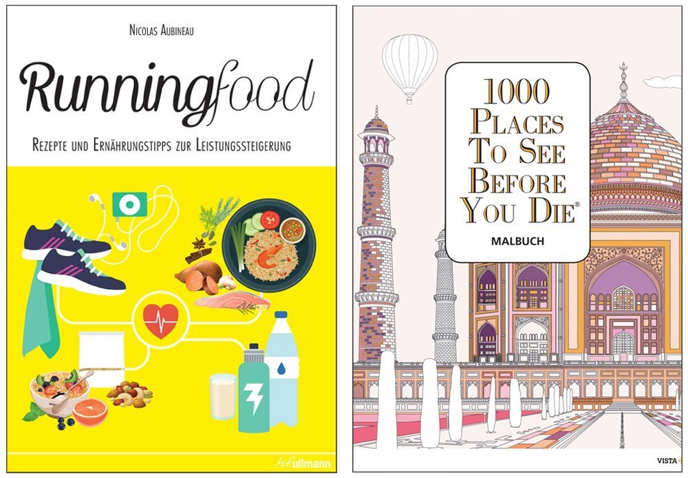 Buchpaket 2: Runningfood + 1000 Places-Malbuch