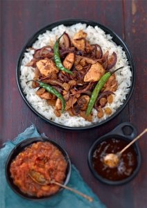 Scharfes Hühnercurry Madras