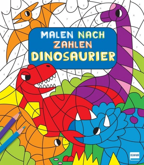 A4 Malen nach Zahlen Kinder Kunst Mal Pinselset Einhorn Dinosaurier Farm Spaß 
