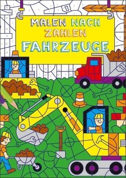 Malen nach Zahlen für Kinder: Fahrzeuge