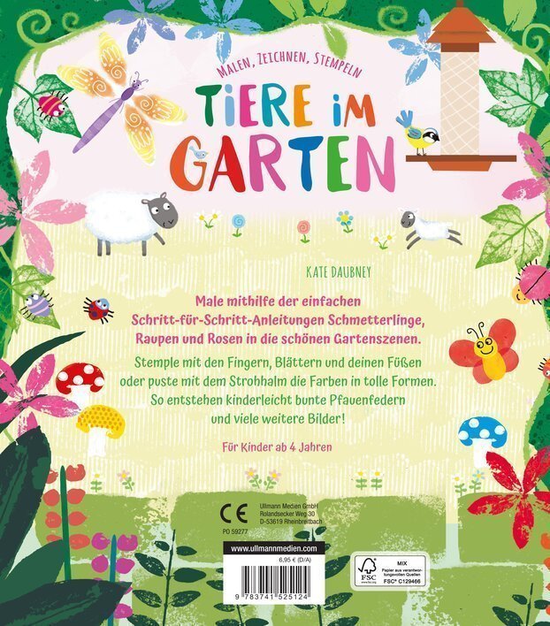 buchinnenseiten-Malen Zeichnen Stempeln-Tiere im Garten1-978-3-7415-2512-4