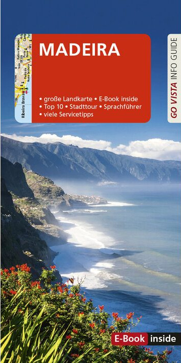 Karte und Reiseführer für Madeira mit Landschaftsansicht, E-Book und Service-Tipps.