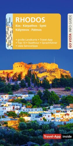 Reiseführer für Rhodos mit Informationen zu Kos, Karpatos, Symi, Kálymnos und Pátmos, inklusive Karte, Stadtführungen und Servicetipps.